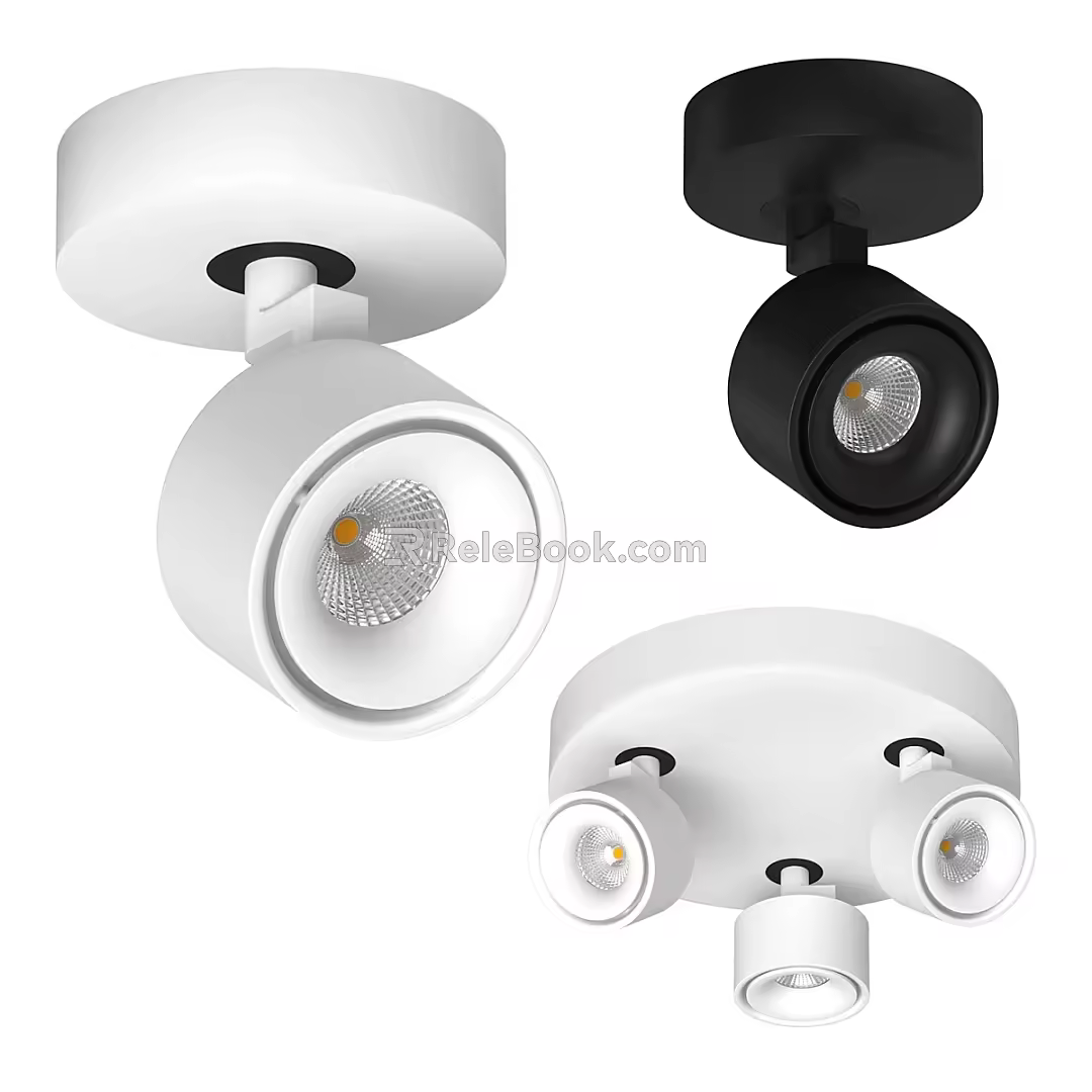 Simple downlight spotlight 3d model
