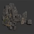 Intricate Rock Scene Component With Uneven Rocky Surfaces And Small Passages