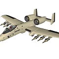 A10 attack aircraft 3d model
