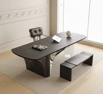 Modern Desk Chair Desk Book Chair 3d model