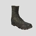 Military Style High Top Green Lace Up Boots With Durable Outdoor Tactical Design