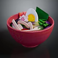 Delicious Ramen Bowl with Soft Boiled Egg Fresh Vegetables and Noodles