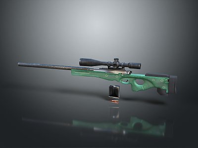 Sniper rifle sight sniper rifle sci-fi sniper rifle semi-automatic rifle combat rifle 3d model