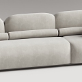 Folia Modern Multiplayer Sofa Casual Sofa 3d model