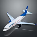 Aeroméxico White And Blue Plane Model With Detailed Design On Reflective Surface