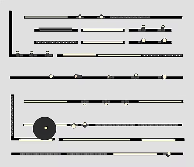 Modern spotlights Magnetic track lights Spotlights 3d model