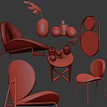 Elegant Luxurious Table Chair Set With Blue Velvet Chair Golden Metal Legs And Decorative Mirror