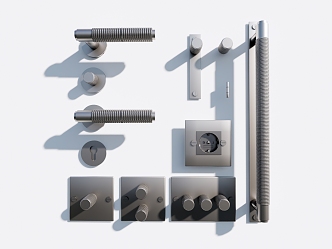 Modern door handle hardware handle cabinet handle hinge door handle 3d model