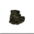 Stacked Green Brown Wood Stone Featuring Rough Natural Surface Texture 3d model