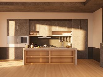 Modern Kitchen Home Open Kitchen 3d model