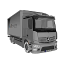 Mercedes eActros Modern Electric Utility Vehicle With Sleek Exterior And Advanced Cockpit Interior