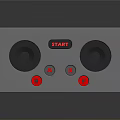 Gray Controller Device With Two Joysticks Red Buttons And START Button