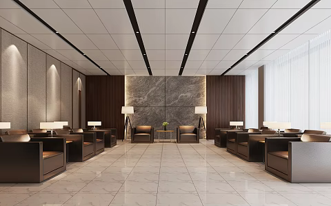 Modern Reception Room 3d model