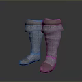 Daily Living Supplies Metal Mesh Boots With Decorative Cuffs And Metal Toe Caps