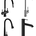 Various Modern Black And Silver Faucet Designs For Kitchen And Bathroom Use