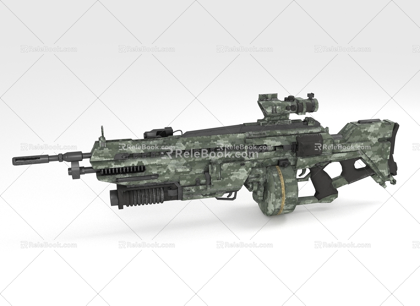 Assault Rifle Firearms Long Range Weapon 3d model