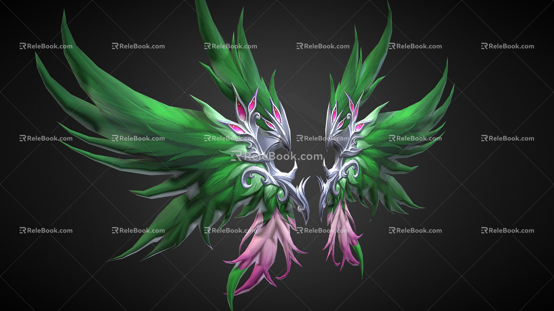 Wings cartoon wings anime wings 3d model