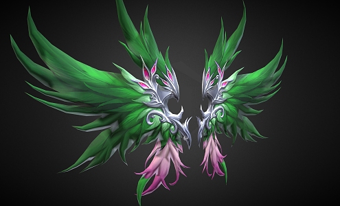 Wings cartoon wings anime wings 3d model