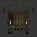Camouflage Painted Military Truck With Multiple Wheels And Heavy Duty Transport Structure