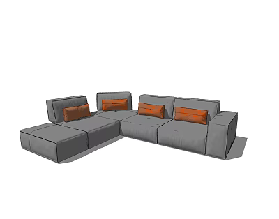 modern corner sofa sofa 3d model
