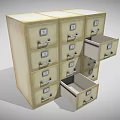 Vintage Metal File Cabinet With Multiple Drawers Some Open Storage Compartments And Handles