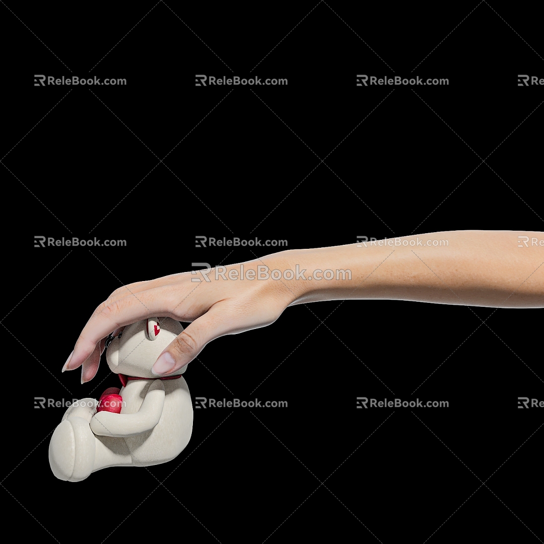 Hand Grasping Doll Grasping 3d model