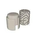 Low Stool Dressing Stool Shoe Changing Stool 3d model