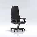 Black Single Office Chair With High Back Armrests And Swivel Wheels