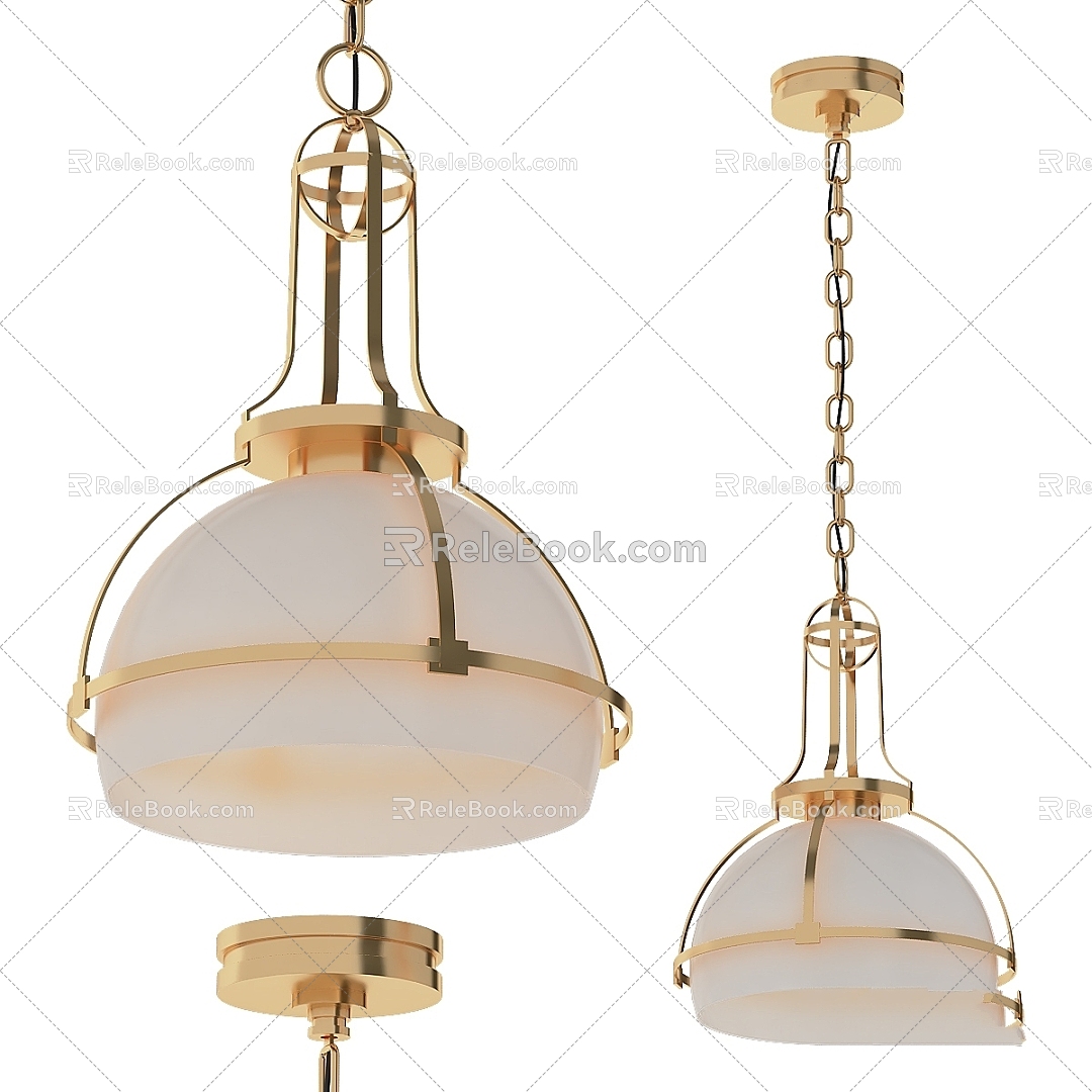 Modern chandelier Gracie in Catch Earth Pendant 3d model