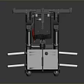 Professional Strength Training Fitness Machine With Metal Frame And Red Adjustment Part