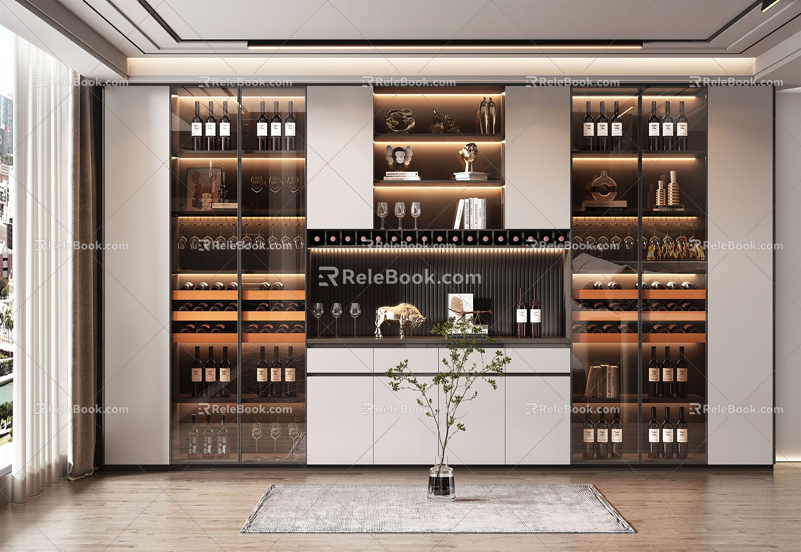 Modern Wine Cabinet 3d model