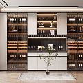 Modern Wine Cabinet 3d model