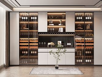 Modern Wine Cabinet 3d model