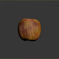 Fresh Juicy Plump Red and Yellow Ripe Apple with Shiny Surface on Dark Background
