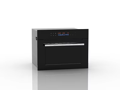 Black Built in Kitchen Appliance With Digital Display And Control Panel 3d model