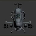 Detailed Military Helicopter Model With Rotor Cockpit And Weapon Equipment