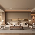 Zen Style Living Room Living Room New Chinese Style Living Room New Chinese Zen Style Living Room 3d model