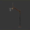 Rusty Basketball Hoop Featuring Weathered Backboard Net And Metal Pole Base Stand