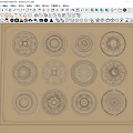 Decorative Ceiling Medallions With Various Ornate Patterns And White Plaster Design 3d model