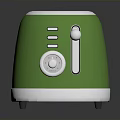 Green Retro Electric Toaster With Chrome Accents And Classic Design