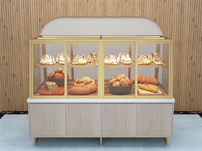 Light Luxury Display Cabinet Bread Island Cabinet 3d model