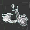 Red Vintage Scooter With Classic Design And Retro Styling Elements