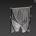 Sheer Ivory Curtains with Black Trim Elegant Window Drapery Design