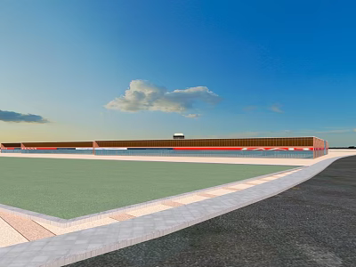 Modern Commercial Complex With Spacious Green Lawn Open Plaza And Architectural Design 3d model