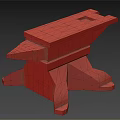 Old Rusted Anvil With Heavy Solid Base And Weathered Metal Surface 3d model