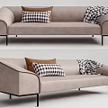 Modern Multiplayer Sofa Double Sofa 3d model