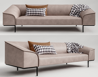 Modern Multiplayer Sofa Double Sofa 3d model