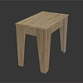Light Wooden Table With Rectangular Top For Modern Living Room Furniture