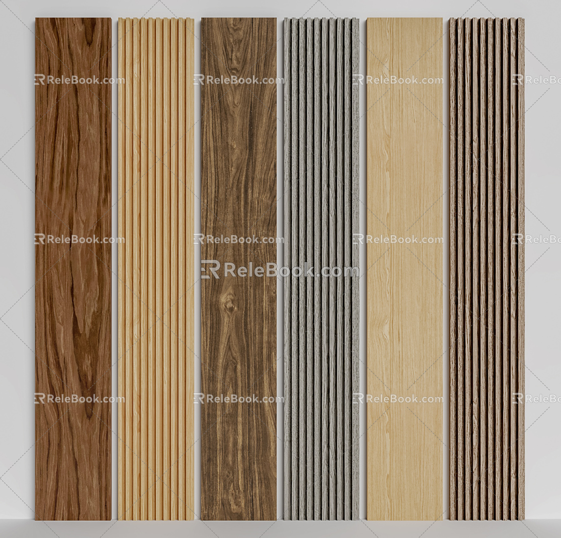 Modern Wall Panel Wood Grain Wall Panel 3d model