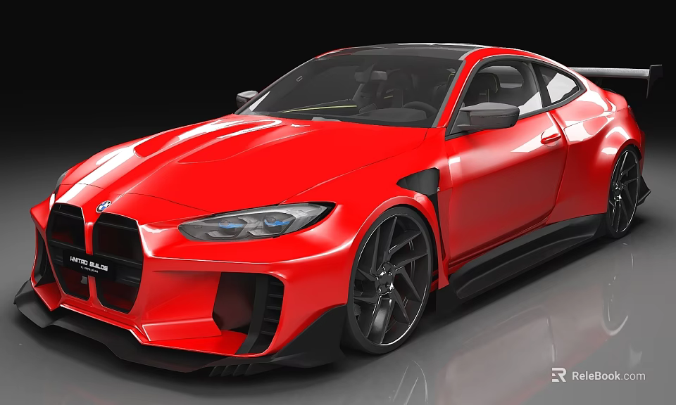 Red BMW Sports Car With Sleek Design Black Alloy Wheels And Aerodynamic Body Kit 3d model 